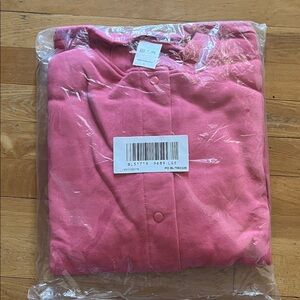 Blair Pink Snap Up Sweatshirt Large NWT Sweater